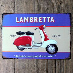 Lambretta Scooter Metal TIn Sign Poster