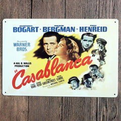 Casablanca Metal Tin Sign Poster