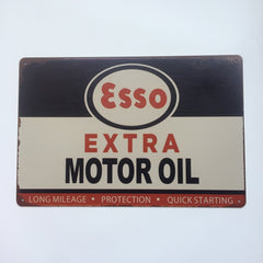 Esso Extra Oil Metal Tin Sign Poster
