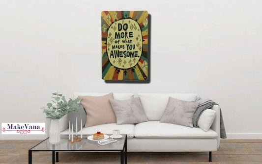 Do More Quote Metal Tin Sign Poster