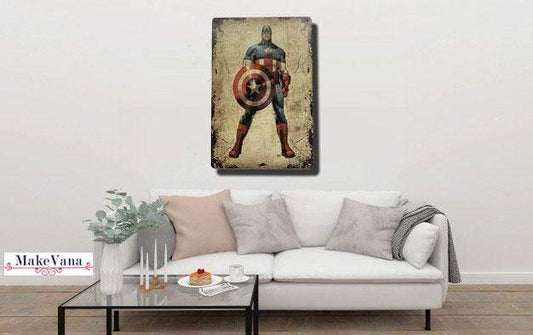 Captain America Metal Tin Sign Poster