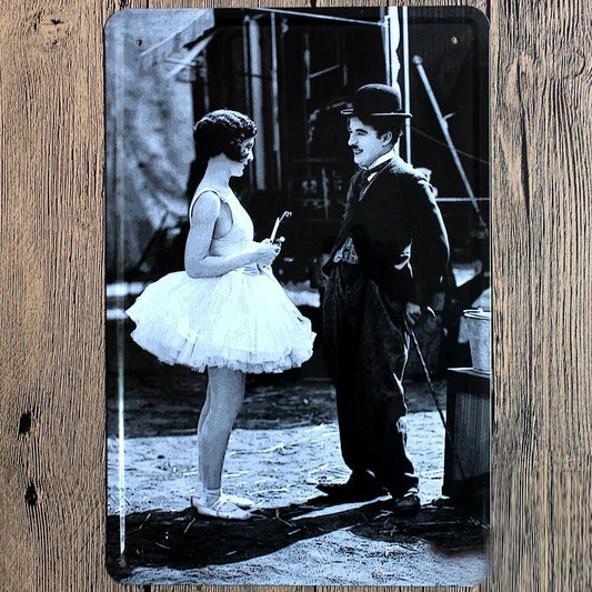Charlie Chaplin Metal Tin Poster