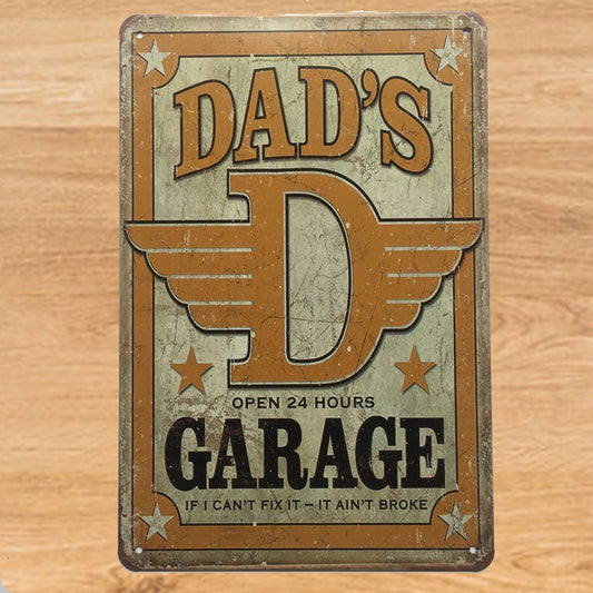Dads Garage Metal Poster