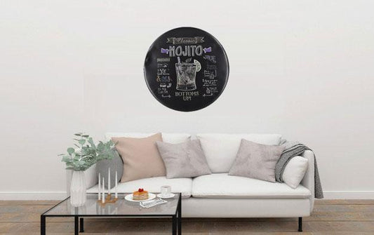Classic Mojito Round Embossed Metal Tin Sign Poster