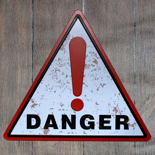 Danger Triangle Metal Tin Sign Poster