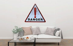 Danger Triangle Metal Tin Sign Poster