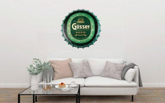 Gosser Round Embossed Bottle Beer Cap Metal Tin Sign Poster