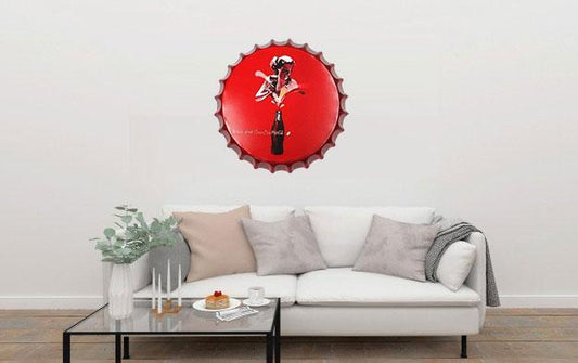 Coca Cola Beer Cap Metal Tin Sign Poster