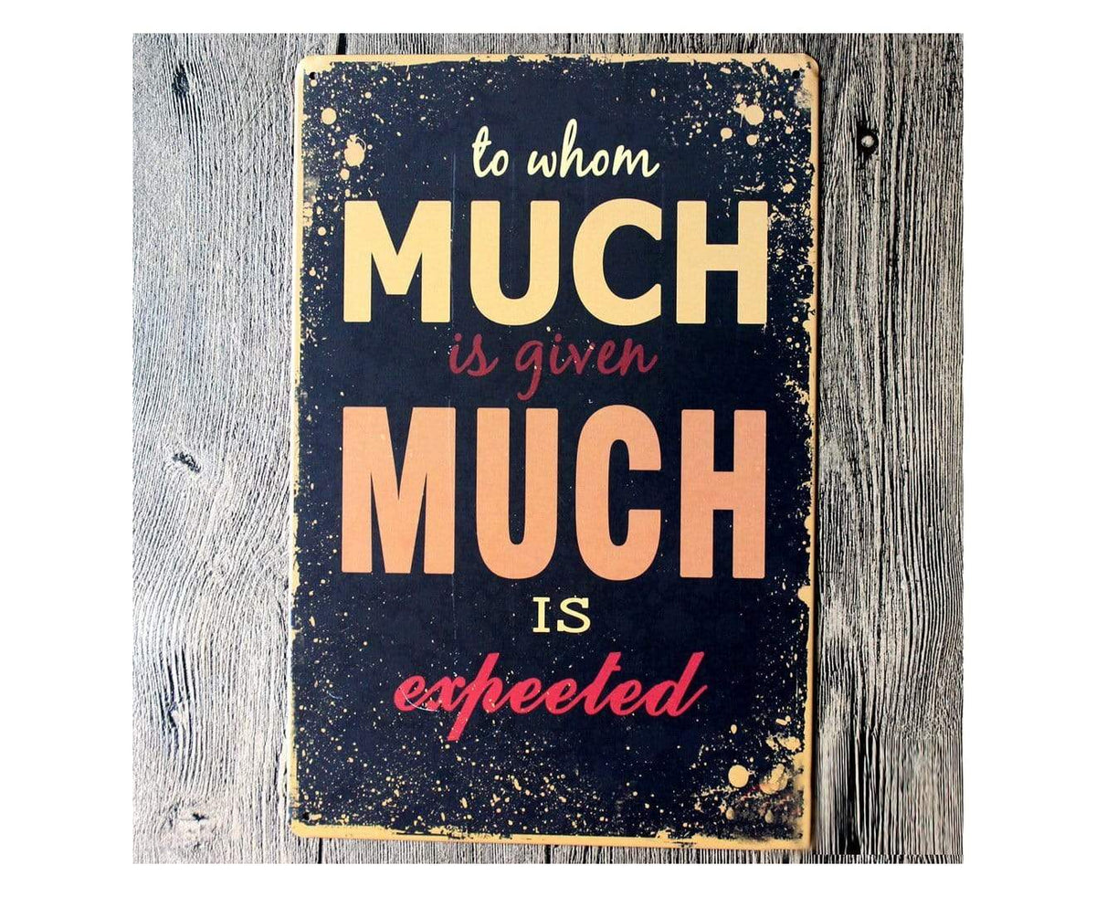 Give & Expect Metal Tin Sign Poster