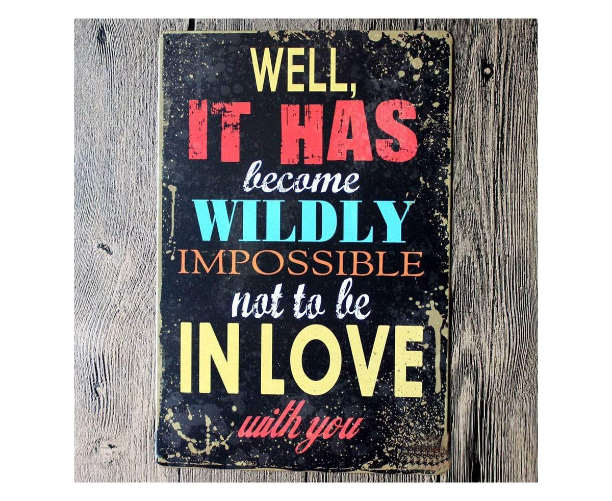 Love Quote Metal Tin Poster