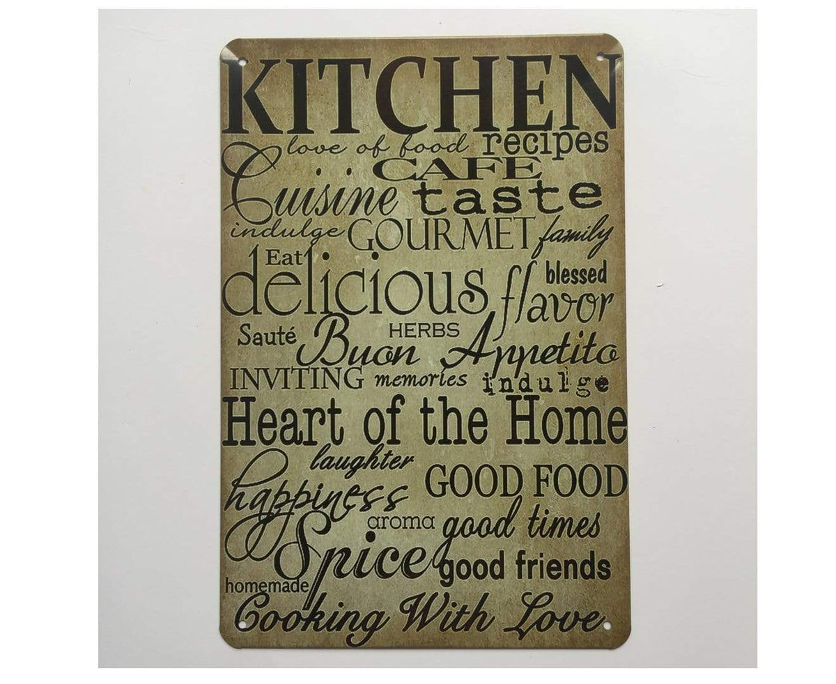 Kitchen Quote Metal Tin Poster