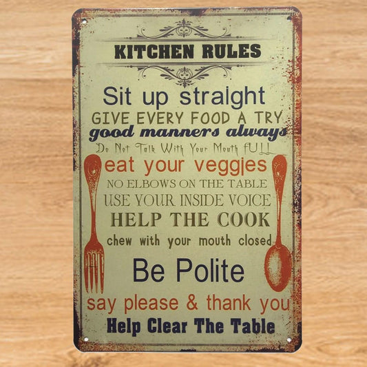 Kitchen Rules Metal  Poster