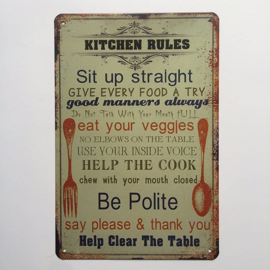 Kitchen Rules Metal  Poster