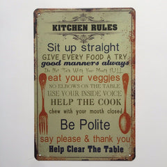 Kitchen Rules Metal  Poster