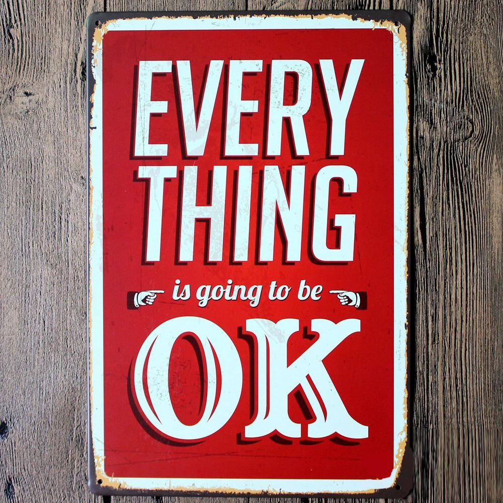 Everything is going to be Ok - Metal Poster