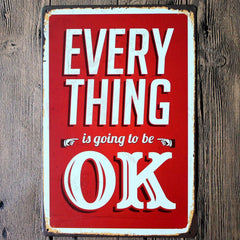 Everything is going to be Ok - Metal Poster