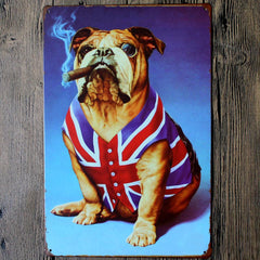 Dog Metal Metal Tin Poster