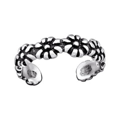 Silver Flower Toe Ring