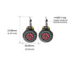 2 X Vintage Colorful Beads Drop Earrings Set