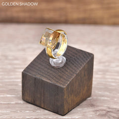 Chessboard 24K Gold Shadow Ring