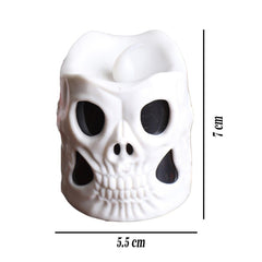 3 Pcs Colourful Skull Candles Set
