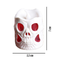 3 Pcs Colourful Skull Candles Set