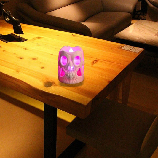 3 Pcs Colourful Skull Candles Set