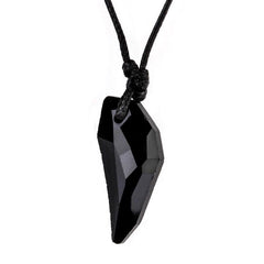 Antique Crystal Wolf Pendant Necklace Set