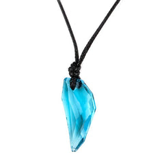 Antique Crystal Wolf Pendant Necklace Set
