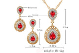 Attractive Zircon Water Drop Bridal Jewelry Set