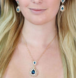 Attractive Zircon Water Drop Bridal Jewelry Set