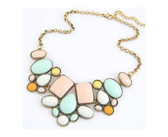 Link Chain - 4 Pairs - 4 colors Necklace Set