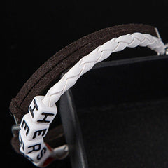 His & Hers Infinity Leather Bracelets for Couple