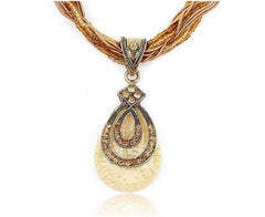 Handmade Retro Crystal Pendant Necklace
