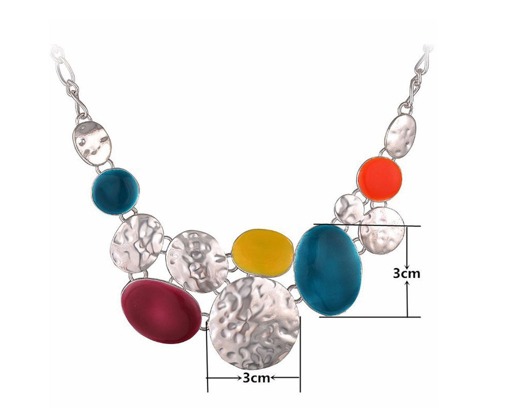 Handmade Necklace And Earrings Set multicolor