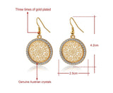 2 X Beautiful Gold- & Silver Plated Crystal Drop Earrings