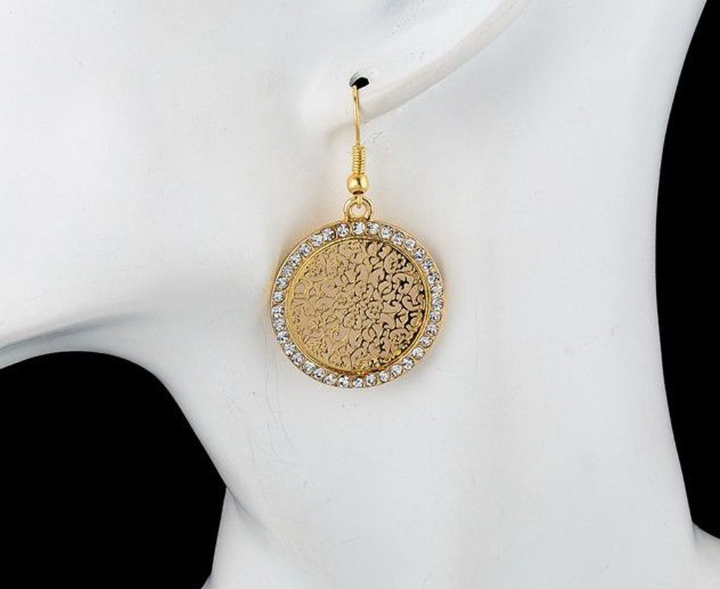 2 X Beautiful Gold- & Silver Plated Crystal Drop Earrings