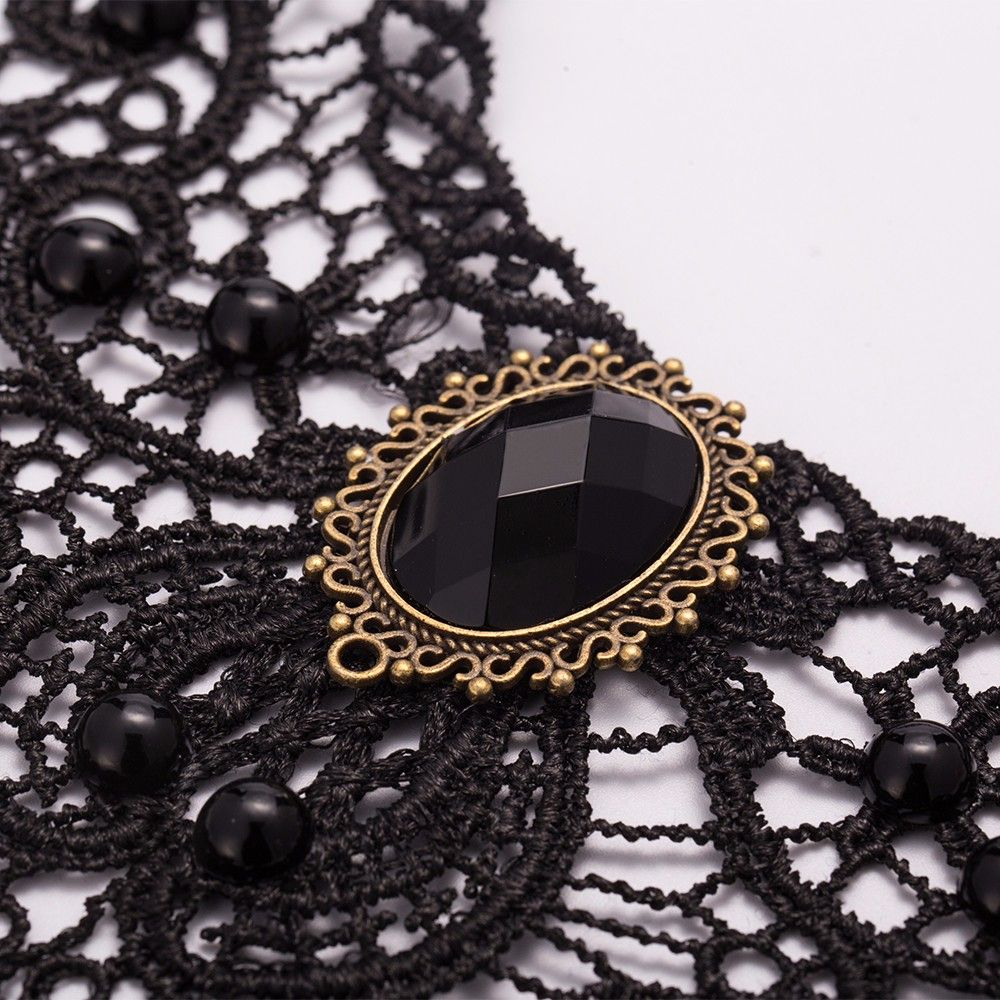 Vintage Lace Necklace For Women black 