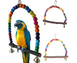 Colourful Bird Swing With Silver Bells