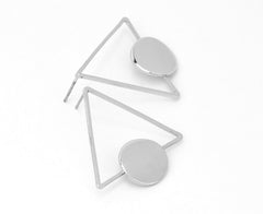 Freshwater Pearl Leaf Earrings silver