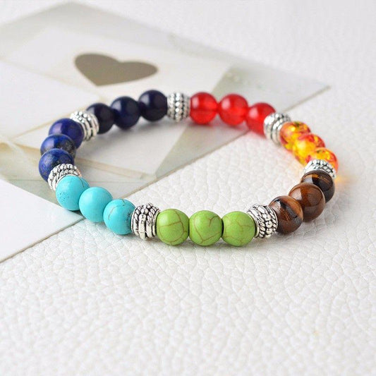 7 Rainbow Color Chakra Beads Bracelet