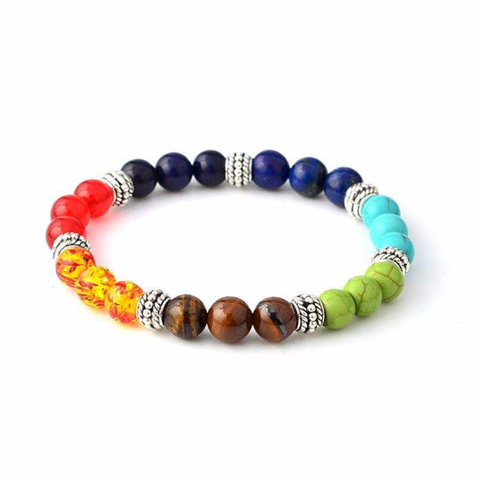 7 Rainbow Color Chakra Beads Bracelet