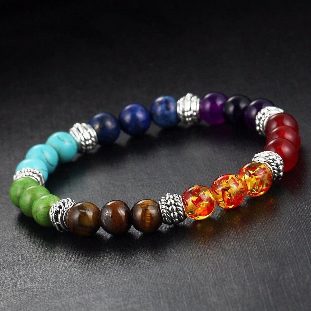 7 Rainbow Color Chakra Beads Bracelet