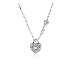 Diamante Lock and Key Necklace