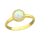 Gold plated fire snow Midi Ring 