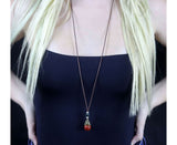 Brown Thread Bead Necklace