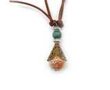 Brown Thread Bead Necklace