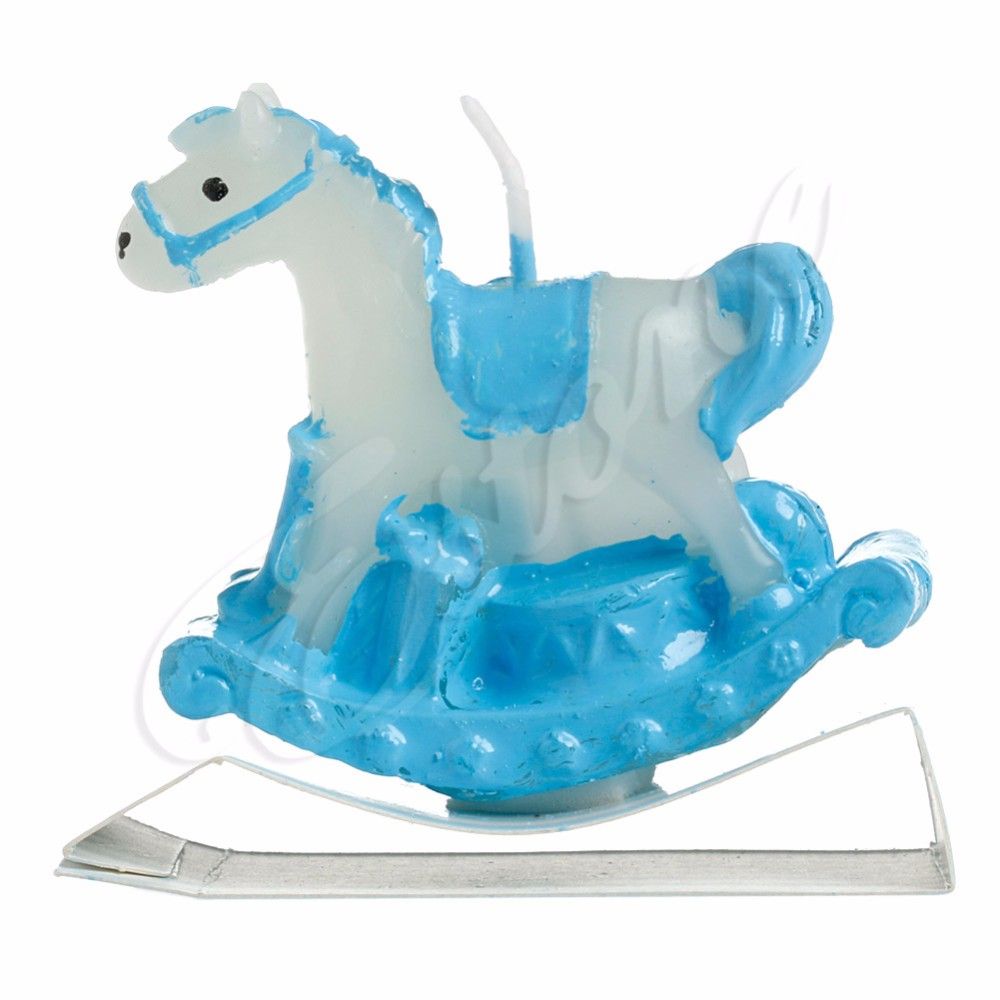 Pink & Blue Horse Candles Set
