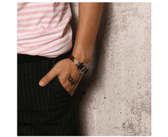 Classic Brown Vintage Mens Leather Bracelet