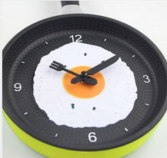 Creative Frying Pan Omelette Wall Clock